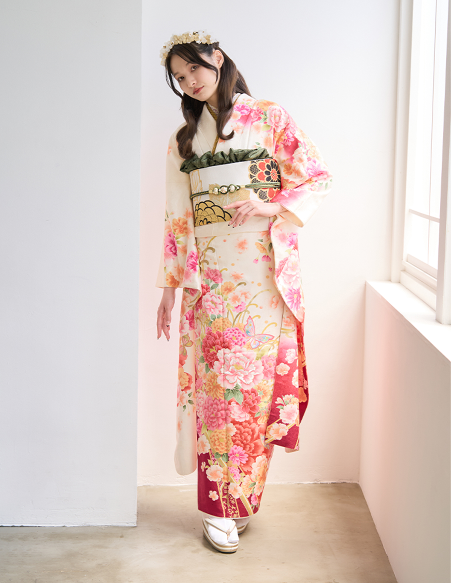 振袖 白色 正統派きれいめ