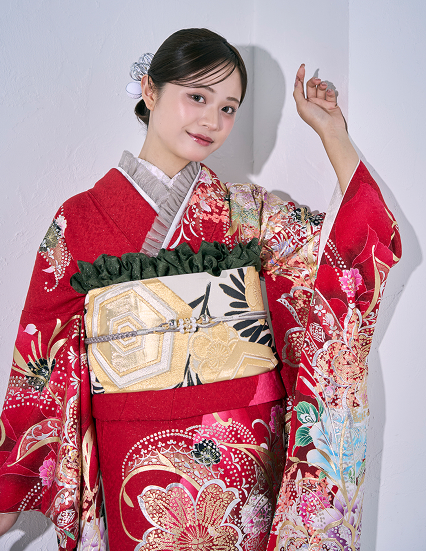 振袖 赤色 正統派きれいめ