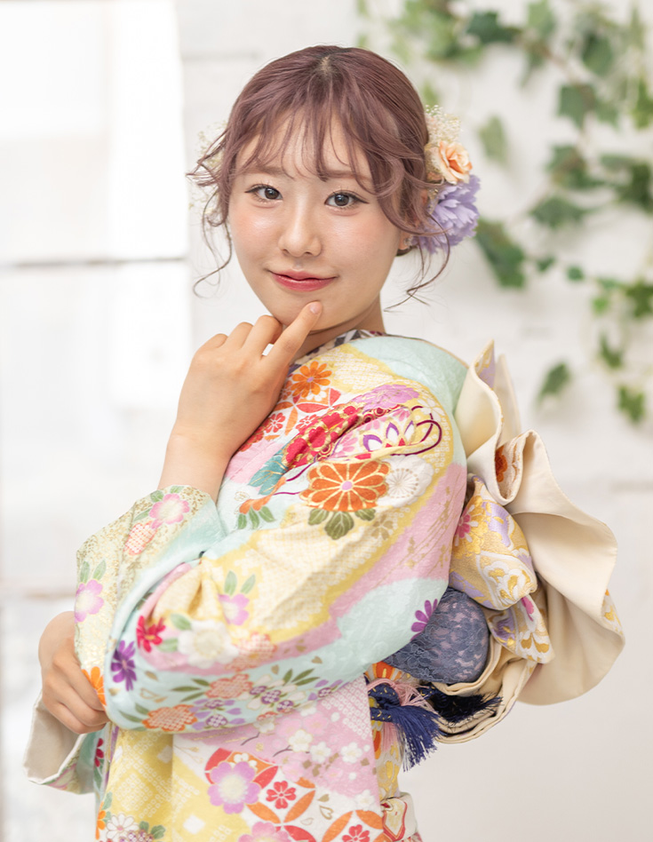 振袖 水色 正統派きれいめ