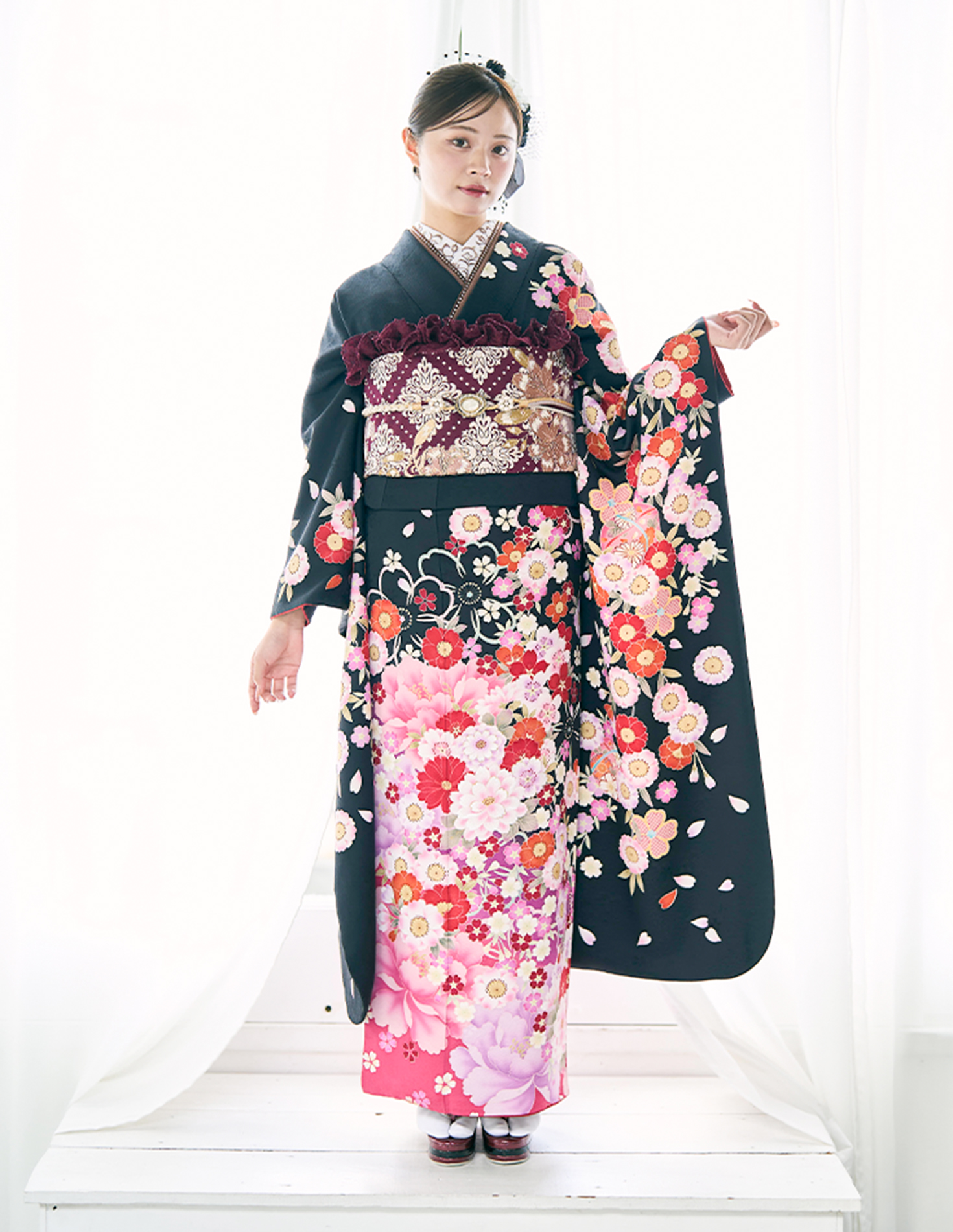 振袖 正統派きれいめ 黒色