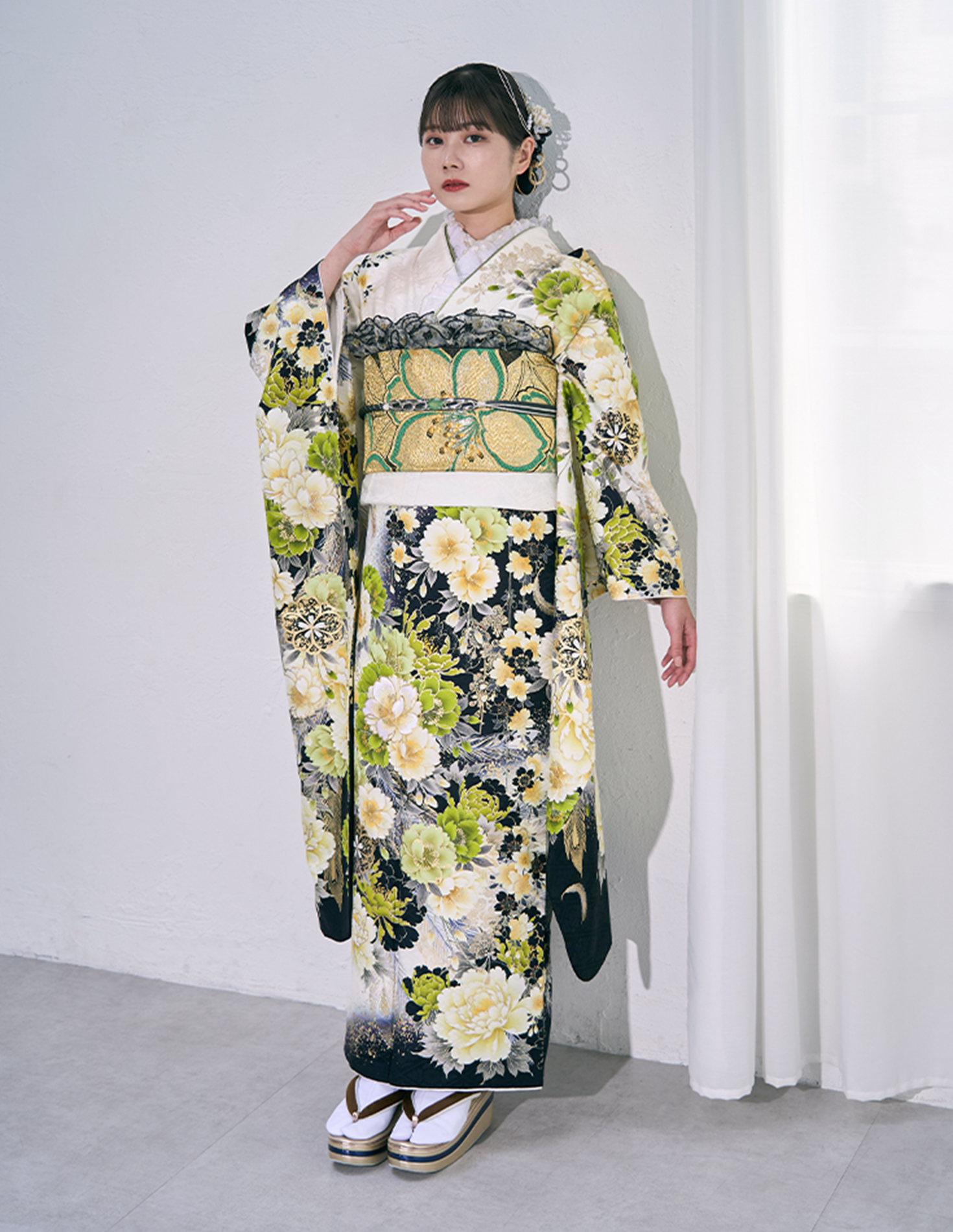 振袖 白色 正統派きれいめ