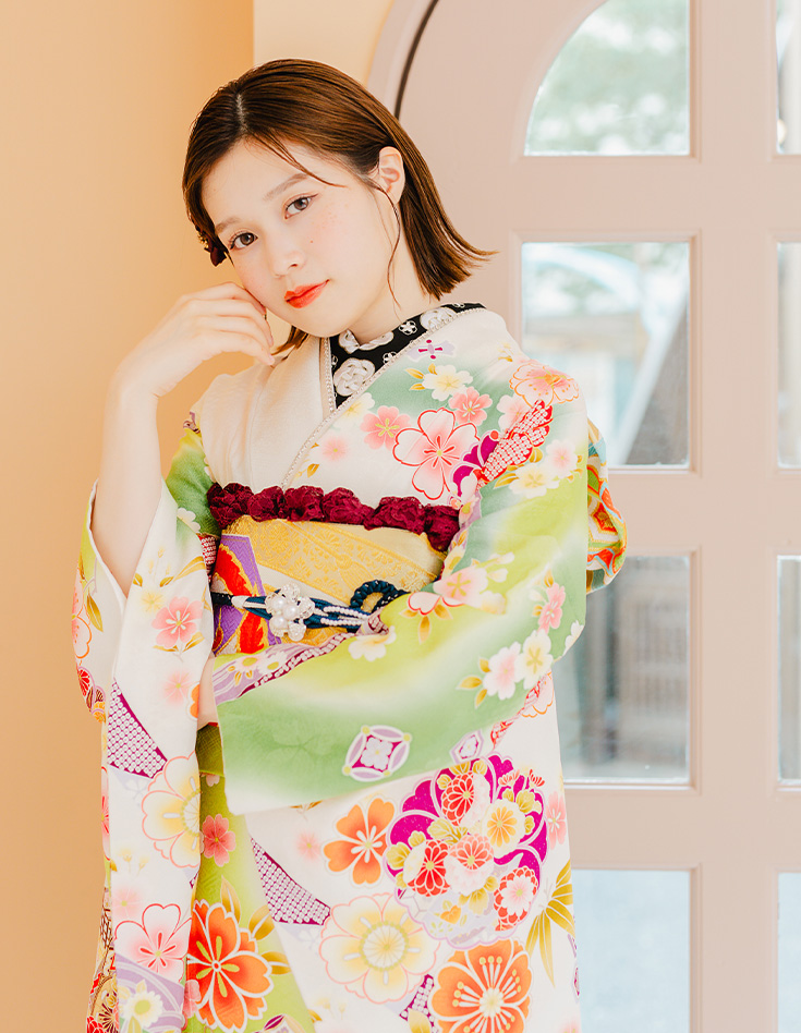 振袖 白色 正統派きれいめ