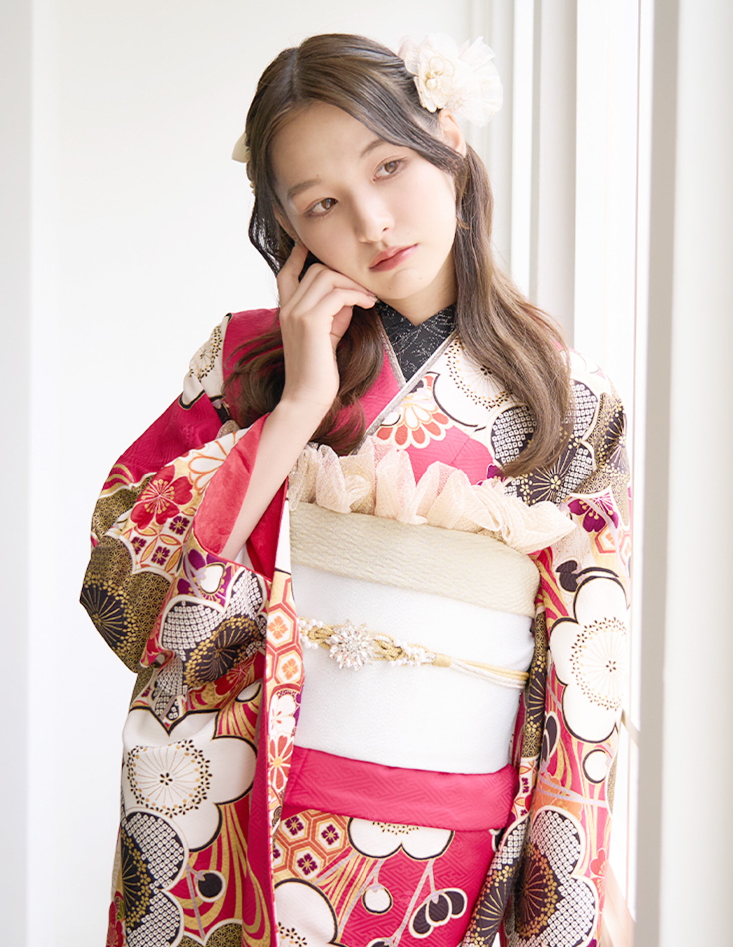 振袖 赤色 個性派