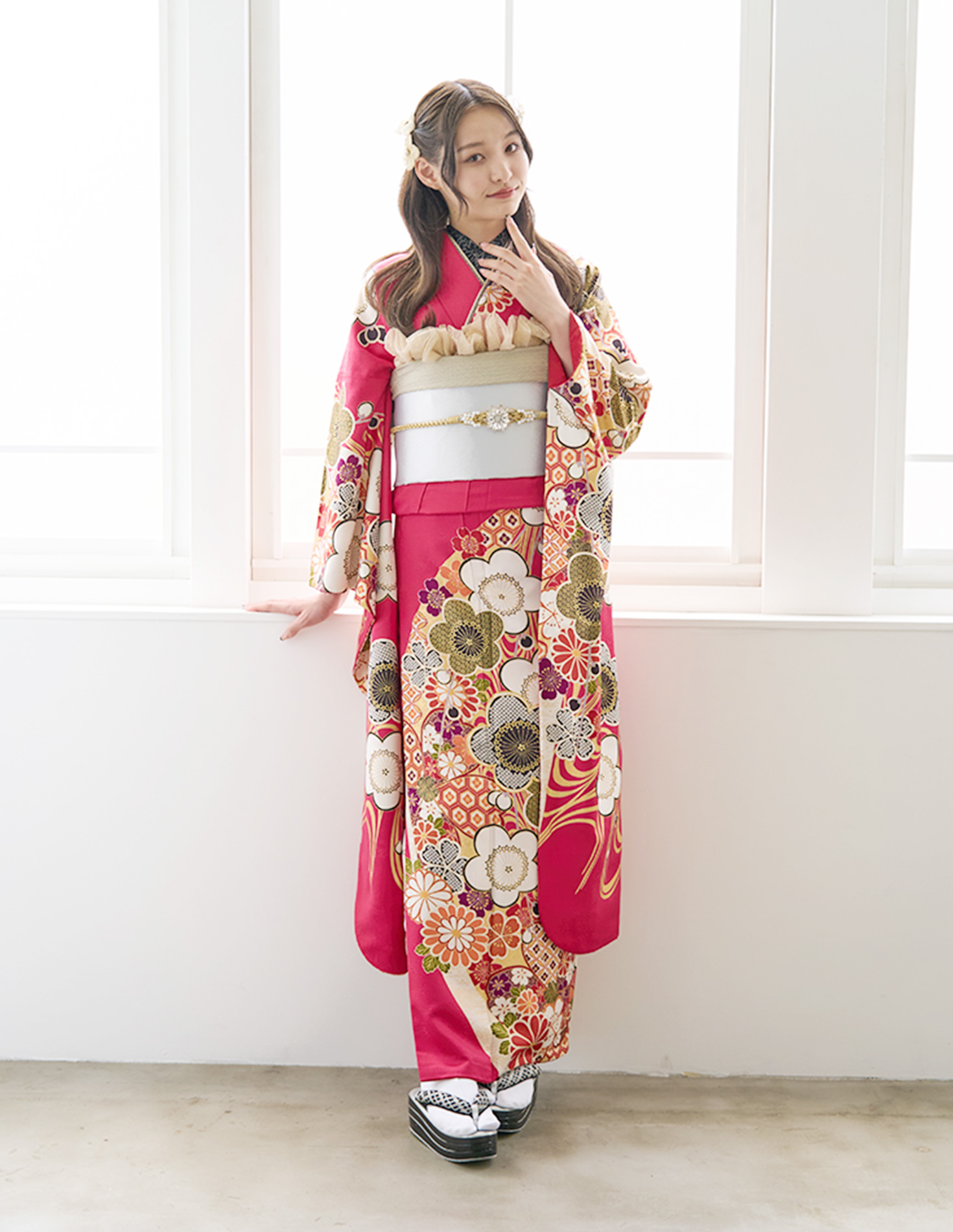 振袖 赤色 個性派