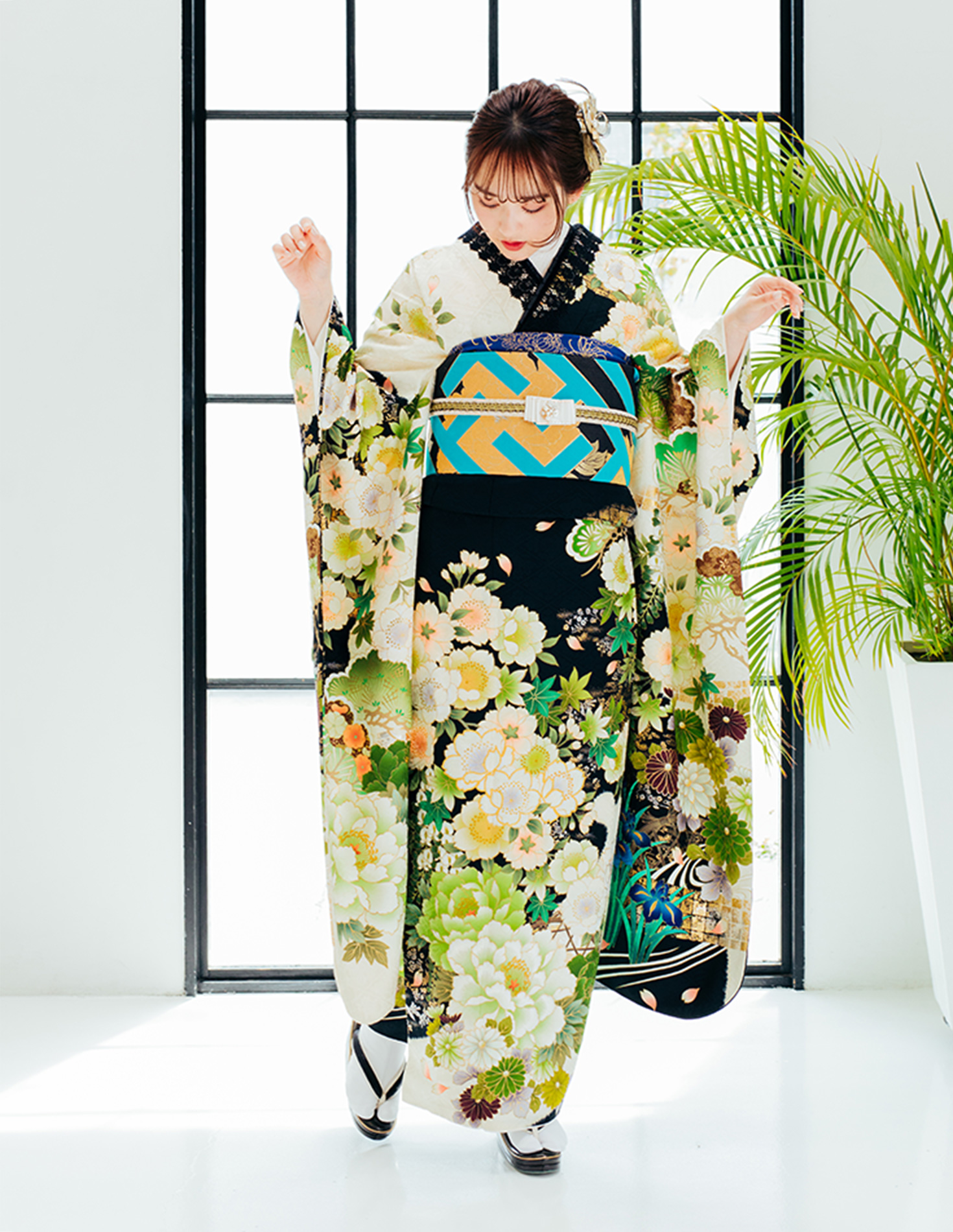 振袖 白 正統派きれいめ