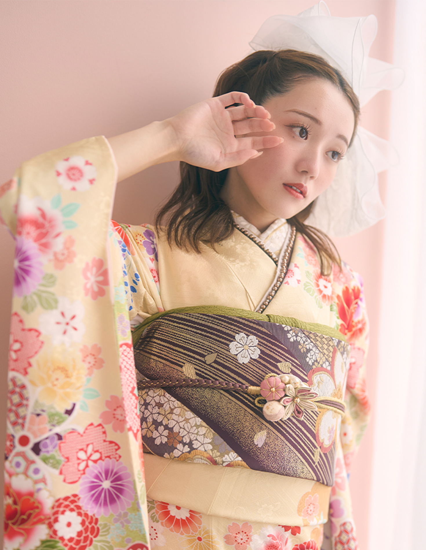 振袖 黄色 ガーリー