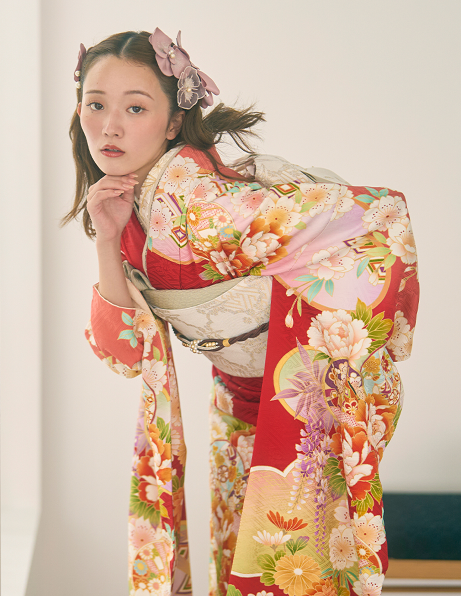 振袖 赤色 正統派きれいめ