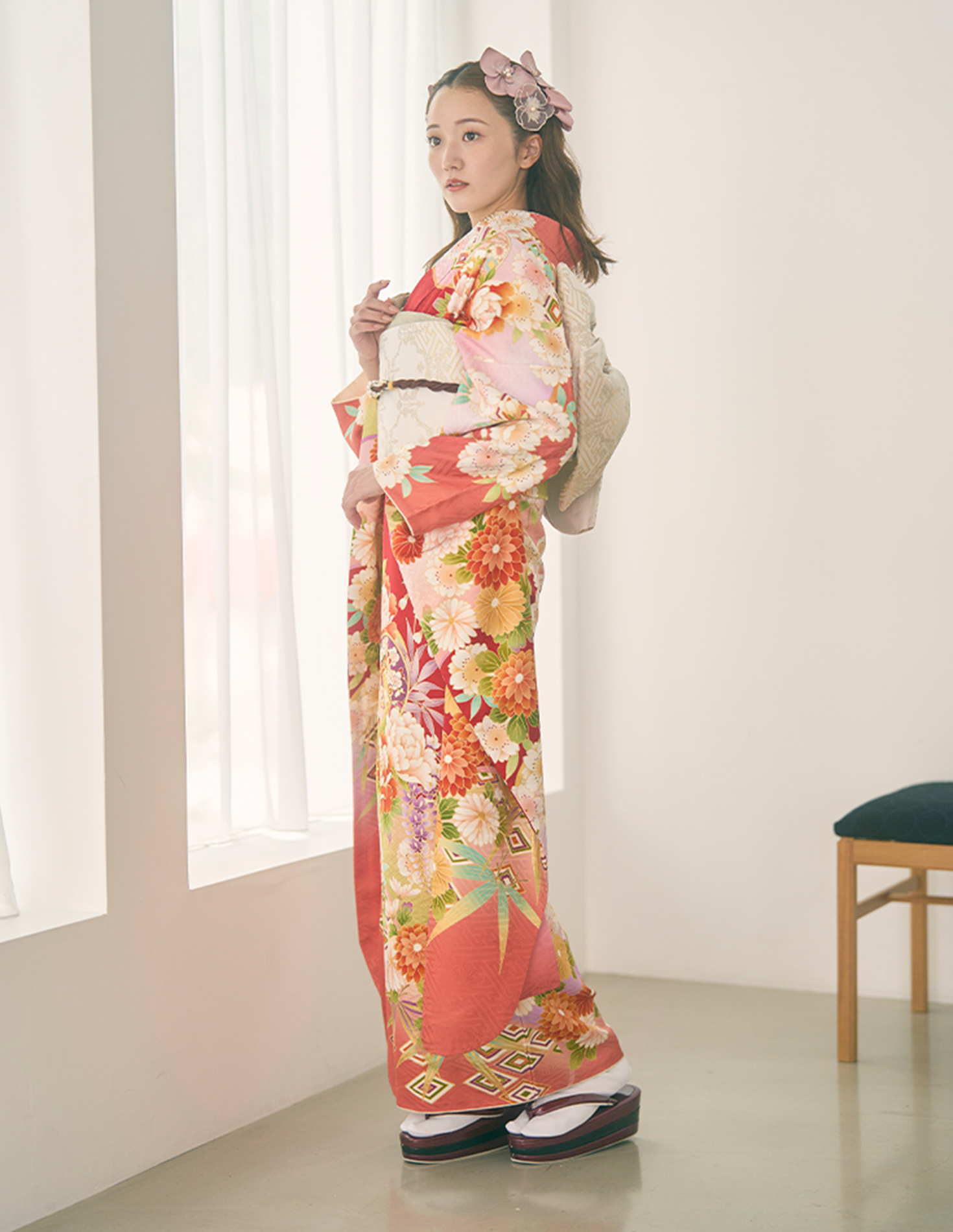 振袖 赤色 正統派きれいめ