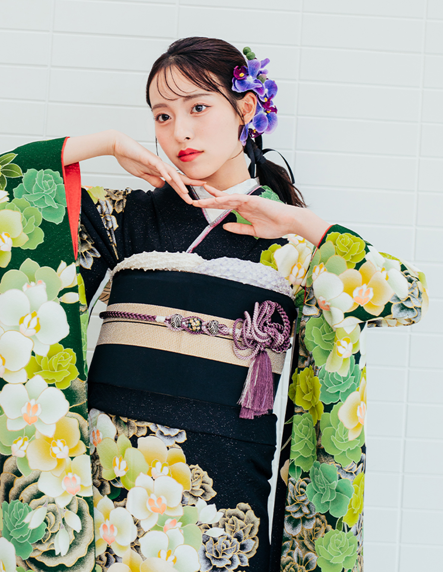 振袖 黒 正統派きれいめ