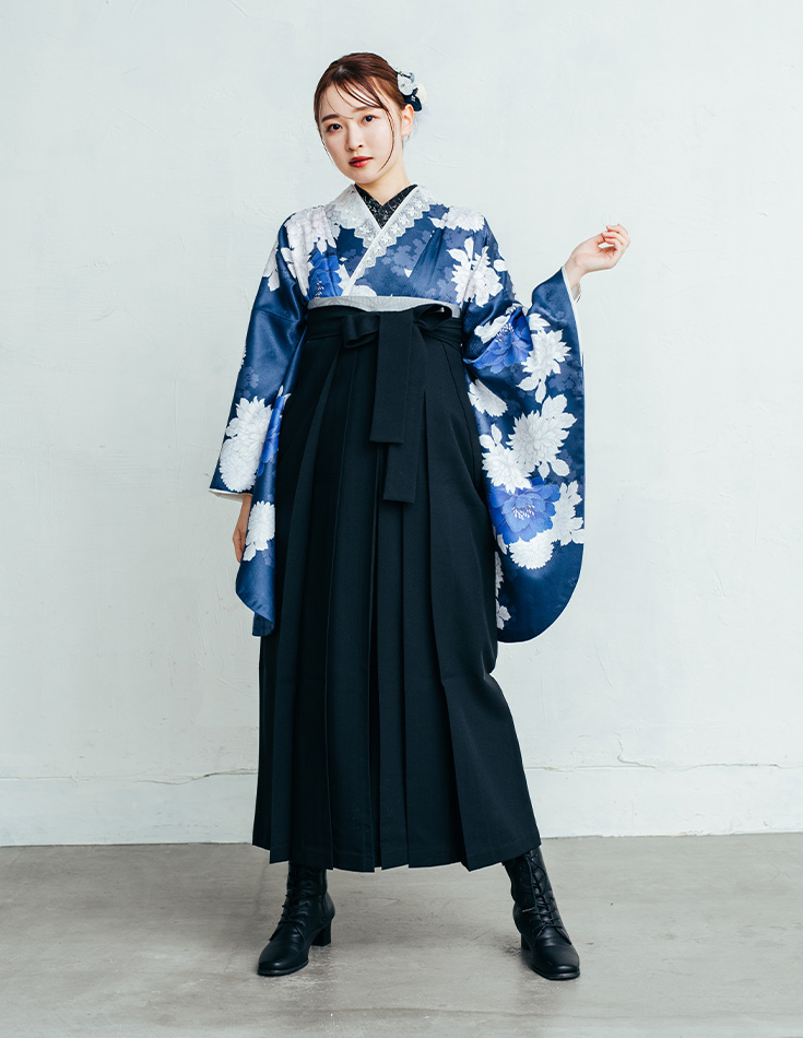 袴 トレンド 牡丹