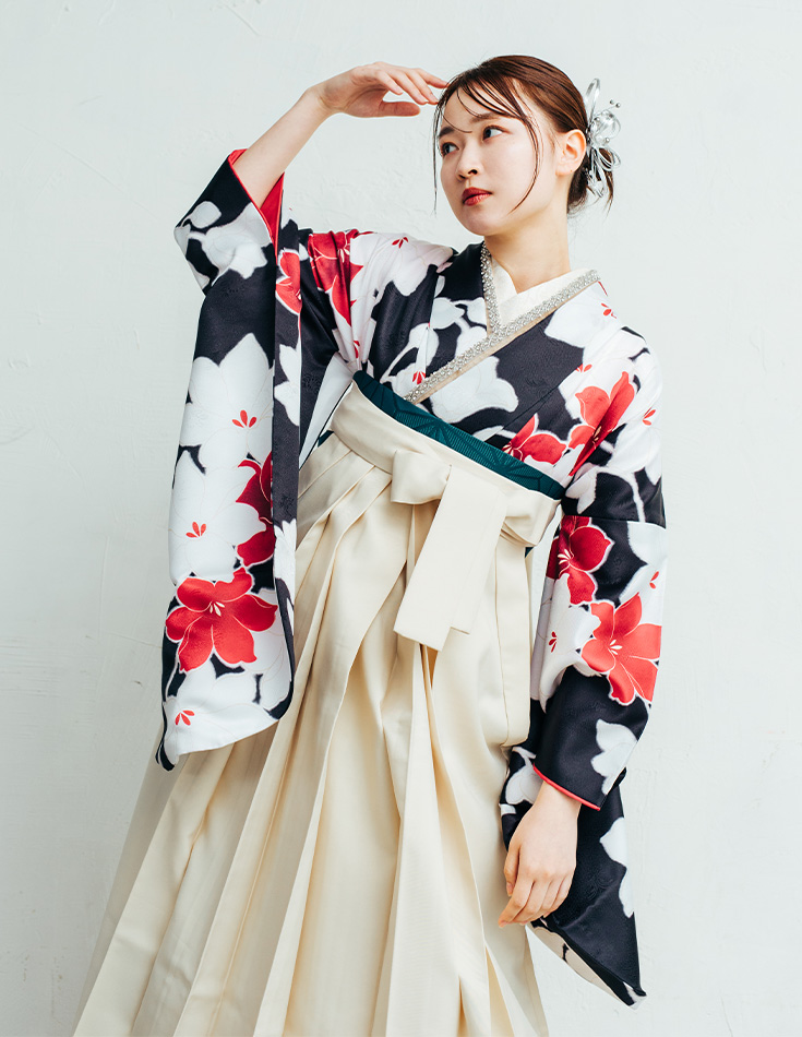 袴 モダン 百合