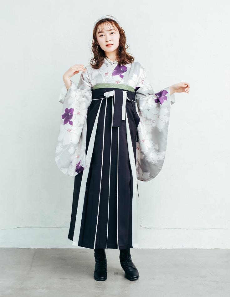 袴 モダン 百合