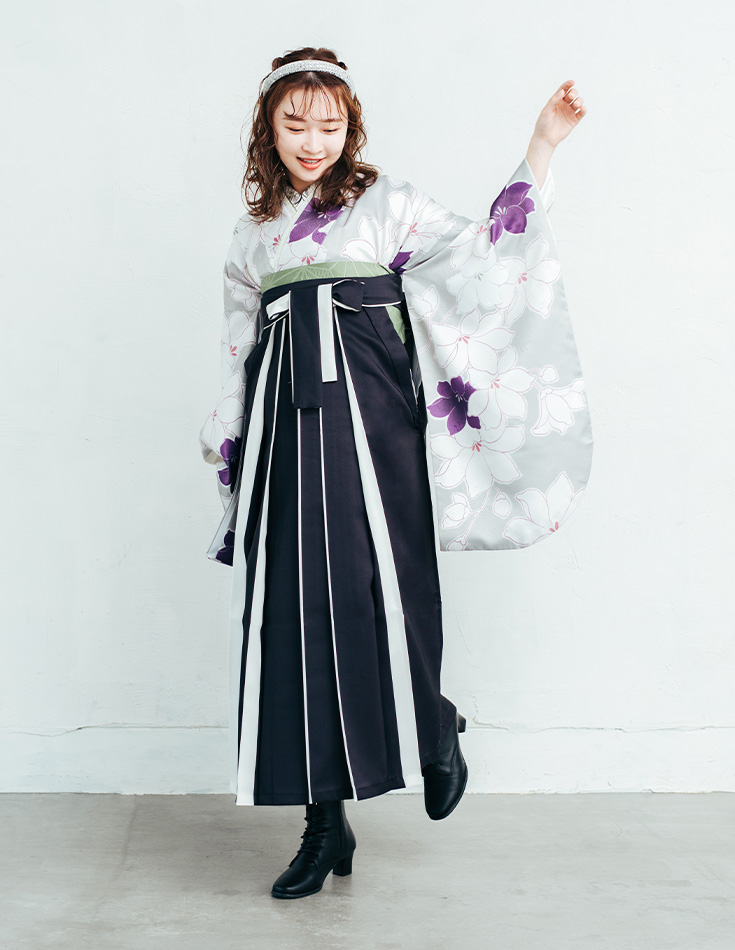 袴 モダン 百合